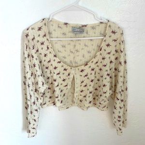 Urban outfitters flower lose lightweight top